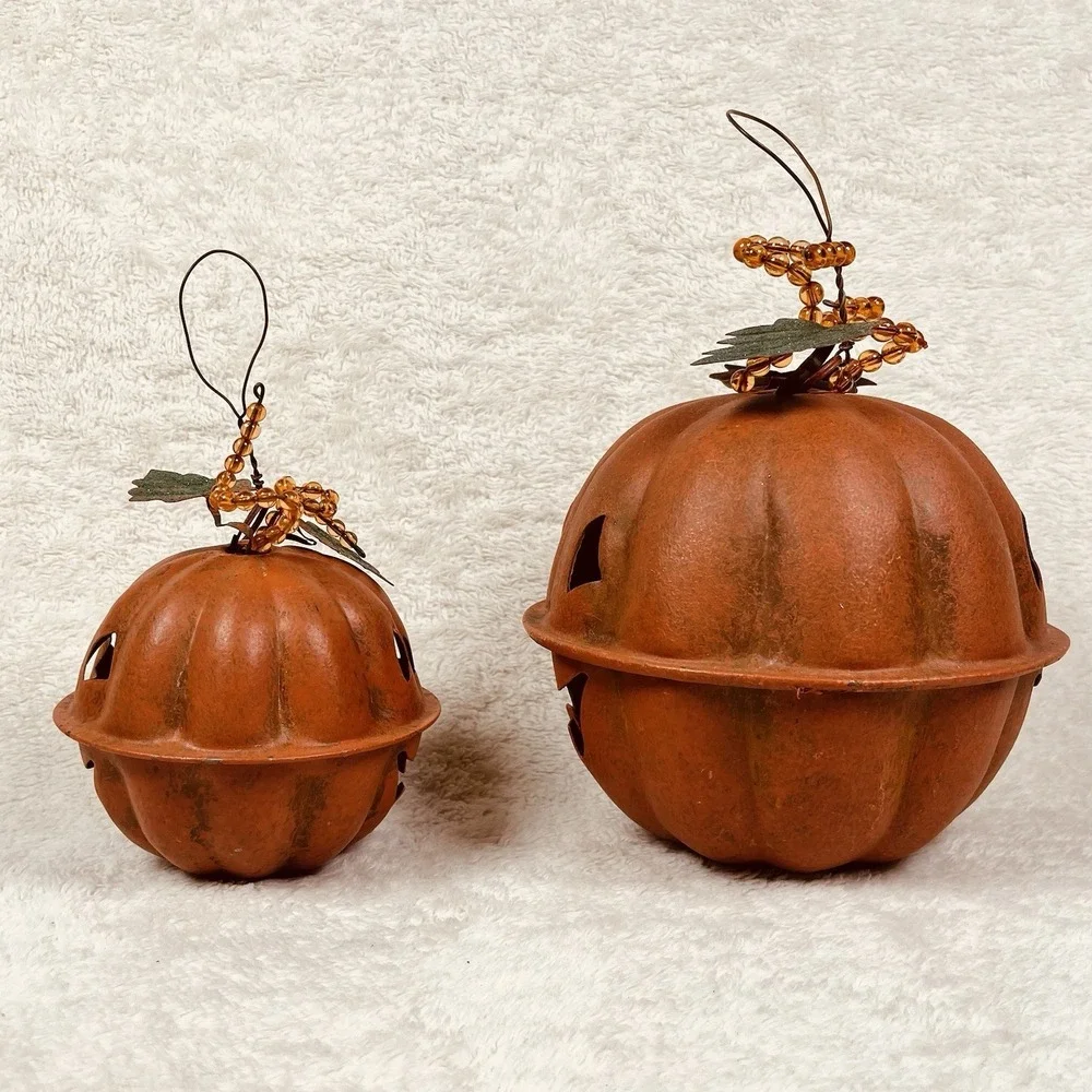 Vintage Halloween Jack o Lantern Pumpkin Bell 6